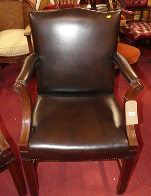 Lot 1362 - A pair of contemporary mahogany framed and...