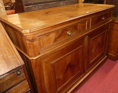 Lot 1391 - A provincial French fruitwood double door side...