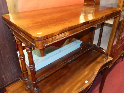 Lot 1398 - An early Victorian rosewood round cornered...