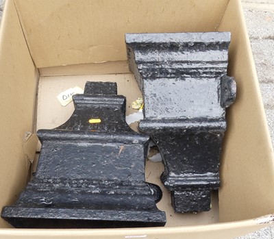 Lot 1432 - A pair of Victorian and later black painted...