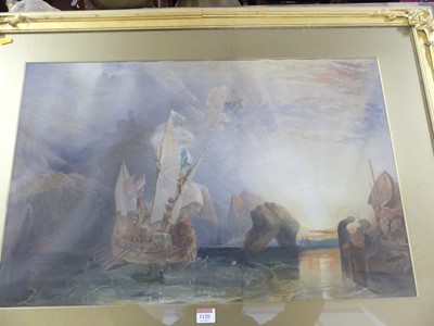 Lot 1120 - After JMW Turner - Ulysses Deriding Polyphemus,...