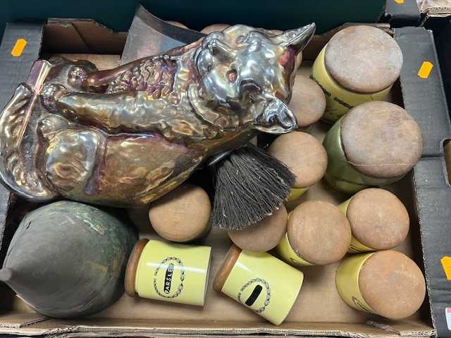 Lot 564 - A collection of Sandland ware kitchen storage...