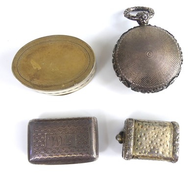 Lot 2107 - A group of four George III silver vinaigrettes,...