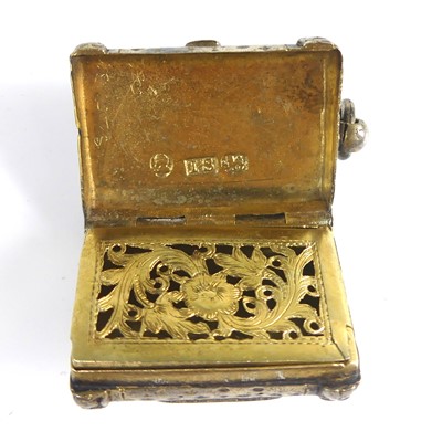 Lot 2107 - A group of four George III silver vinaigrettes,...