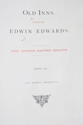 Lot 2001 - Edwards, Edwin (illust): Old Inns: First...