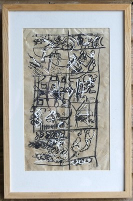Lot 65 - Peter Jackson (1930-2019) - Oval Forms, ink on...