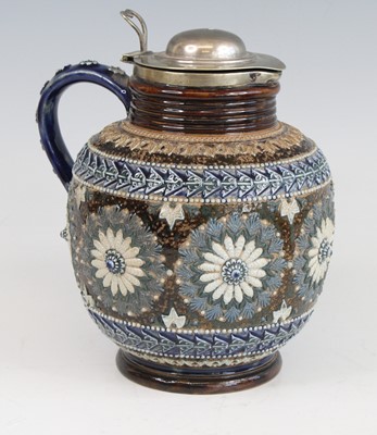 Lot 2058 - A Doulton Lambeth stoneware jug, having a...