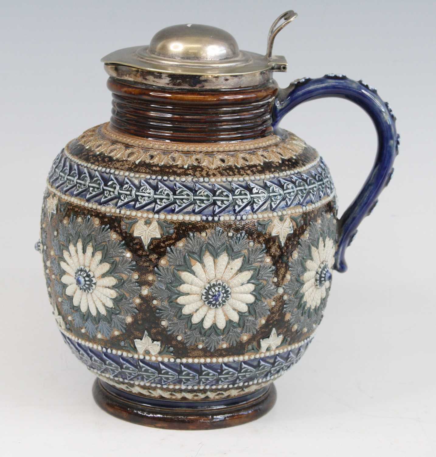 Lot 2058 - A Doulton Lambeth stoneware jug, having a...