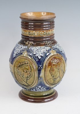 Lot 2066 - A Doulton Lambeth Queen Victoria Diamond...