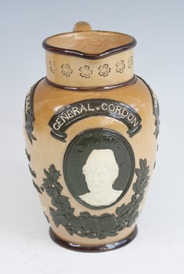 Lot 2068 - A Doulton Lambeth stoneware commemorative jug,...