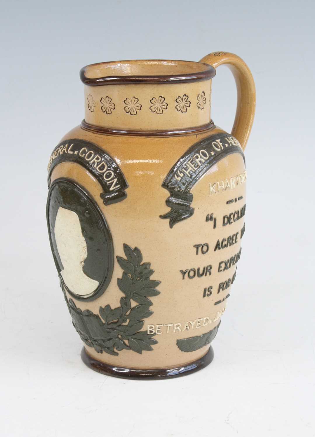 Lot 2068 - A Doulton Lambeth stoneware commemorative jug,...