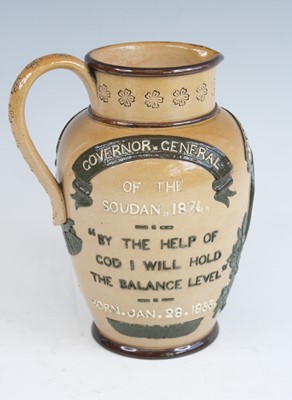 Lot 2068 - A Doulton Lambeth stoneware commemorative jug,...