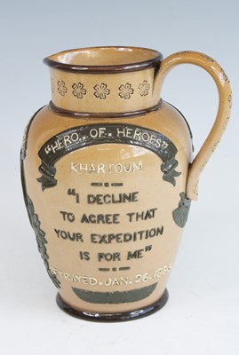 Lot 2068 - A Doulton Lambeth stoneware commemorative jug,...