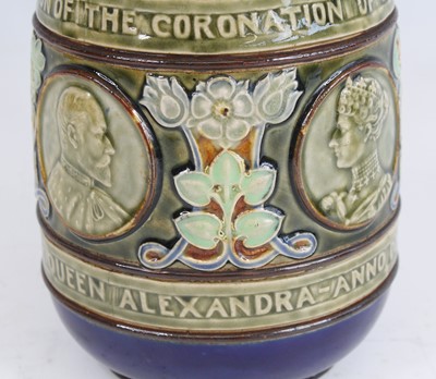 Lot 2074 - A Royal Doulton stoneware jug to commemorate...