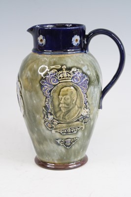 Lot 2074 - A Royal Doulton stoneware jug to commemorate...