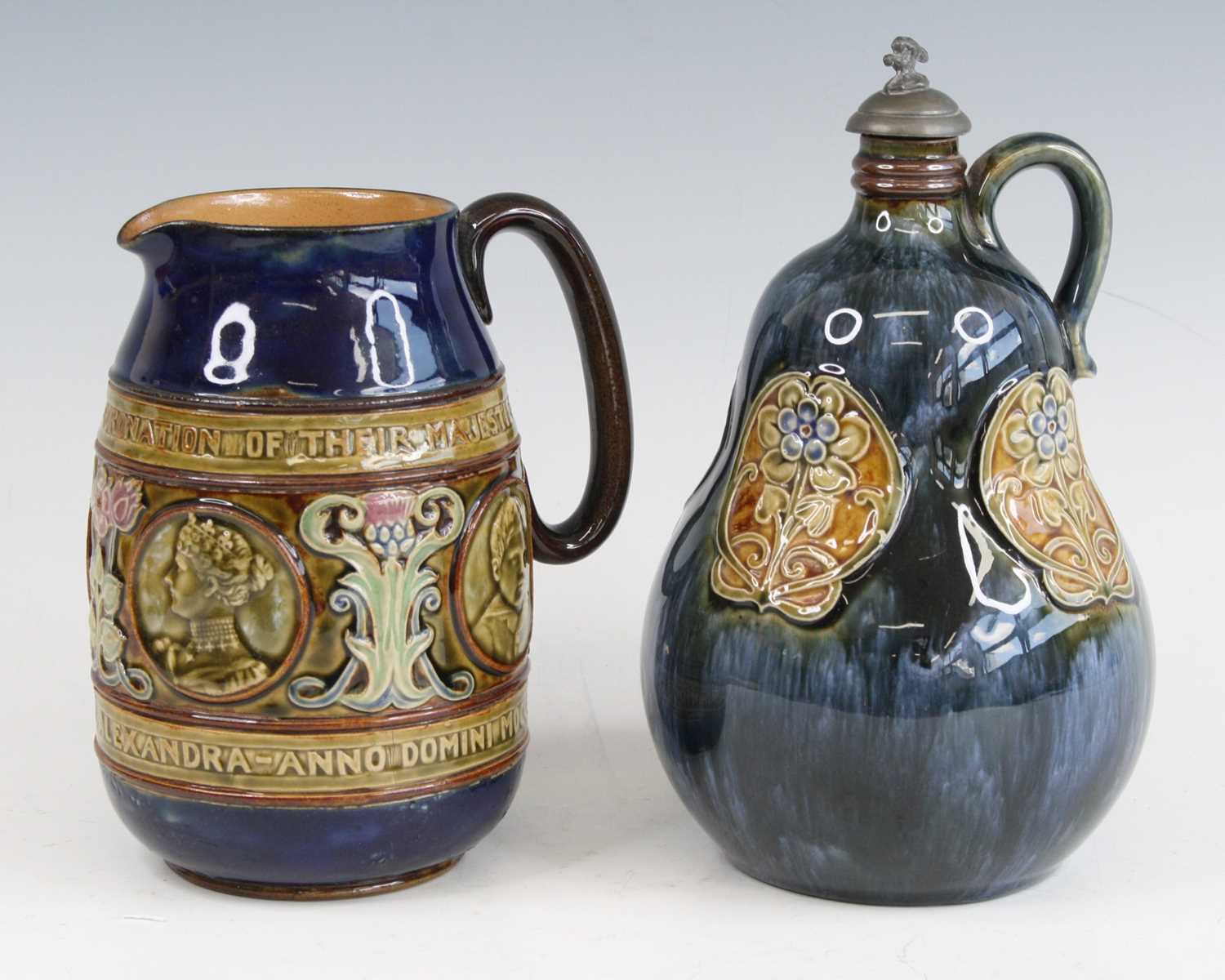 Lot 2075 - A Royal Doulton stoneware jug to commemorate...