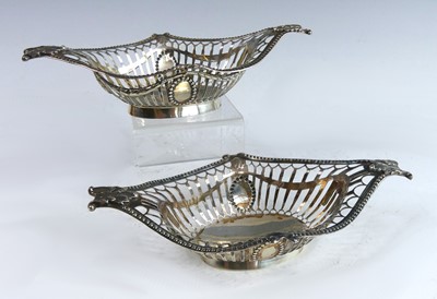 Lot 2138 - A pair of late Victorian silver bonbon dishes,...