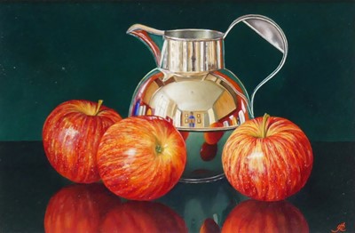 Lot 274 - David John Leathers (b.1940) - Three Apples &...