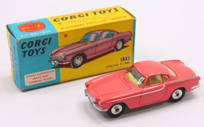Lot 1596 - Corgi Toys, No.228 Volvo P1800, salmon pink...