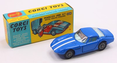 Lot 1686 - Corgi Toys No. 324 Marcos Volvo 1800 GT, blue...
