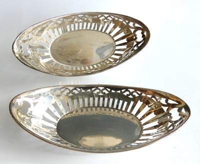 Lot 260 - A pair of George V silver bonbon dishes, of...