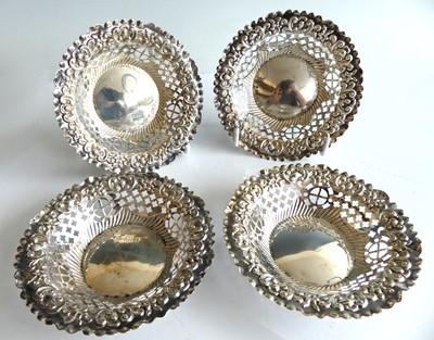 Lot 271 - A set of four late Victorian silver bonbon...