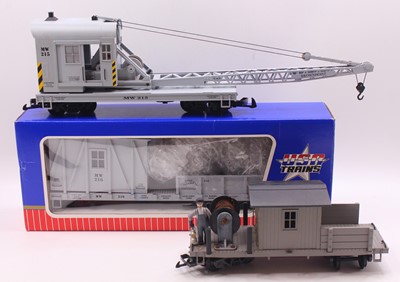 Lot 53 - USA Trains G gauge 45mm R1870 steam crane and...