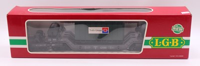 Lot 54 - LGB 4058 - Trafo-Union 8-Axle Depressed Centre...