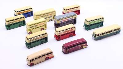 Lot 1278 - Dinky Toys group of 12 loose public transport...