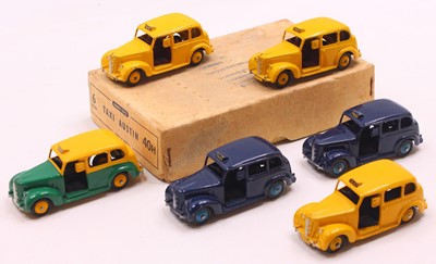 Lot 1190 - Dinky Toys 40H trade box containing 6 Austin...