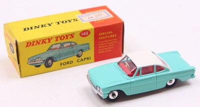 Lot 1044 - Dinky Toys No. 143 Ford Capri, turquoise body...