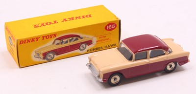 Lot 1045 - Dinky Toys No. 165 Humber Hawk, maroon lower...