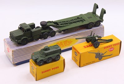 Lot 1281 - Dinky Toys group of  3 military diecasts to...