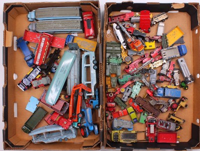 Lot 1292 - Two trays of Dinky Toys, Matchbox and other...