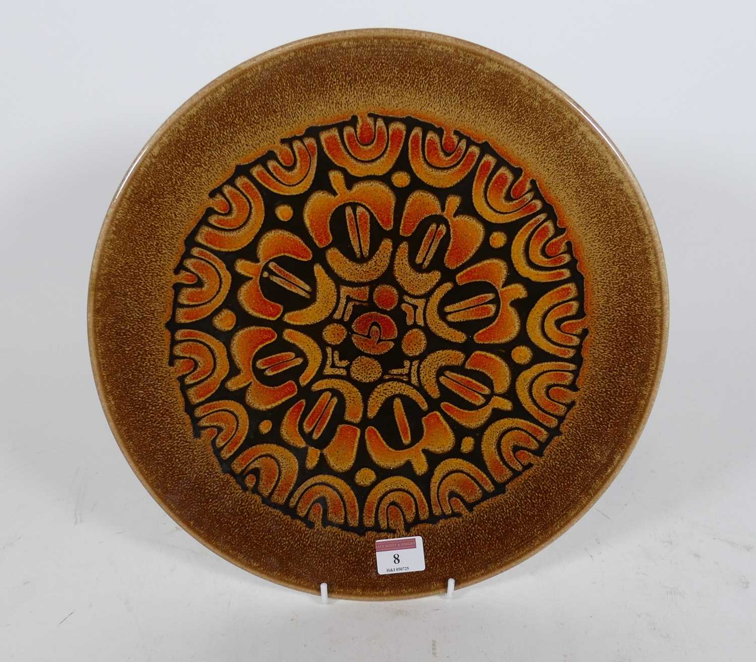 Lot 8 - A Poole Pottery Aegean pattern charger,...