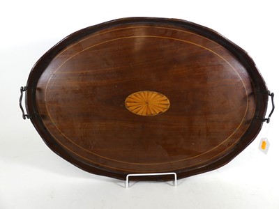 Lot 11 - An Edwardian mahogany and satinwood inlaid...