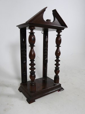 Lot 13 - A 19th century mahogany pocket watch stand, of...