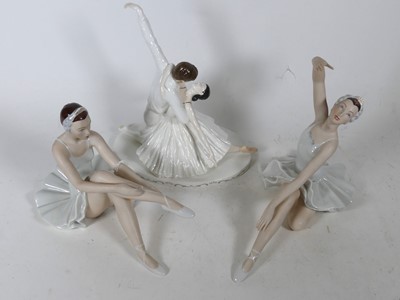 Lot 26 - A Royal Dux pottery figure of a ballerina,...