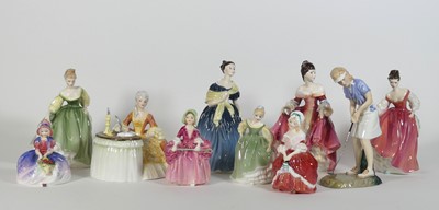 Lot 35 - A collection of ten Royal Doulton figures of...