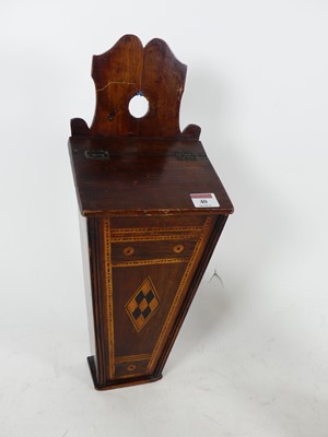 Lot 40 - An early 19th century mahogany candle box,...