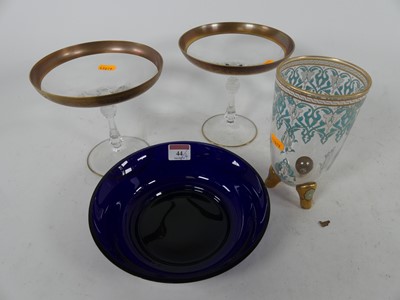 Lot 44 - A 19th century French enamel decorated glass...