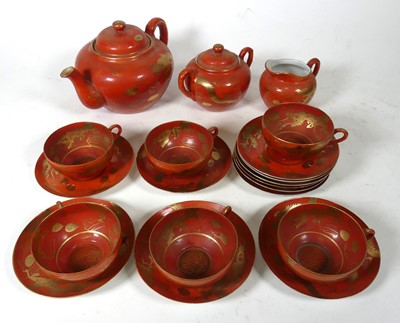 Lot 66 - A contemporary Chinese porcelain part tea set,...