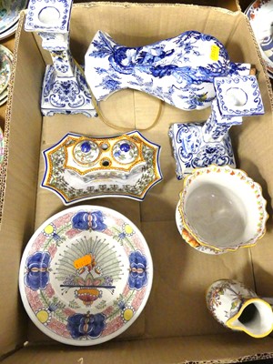 Lot 72 - A collection of tin-glazed earthenware, to...