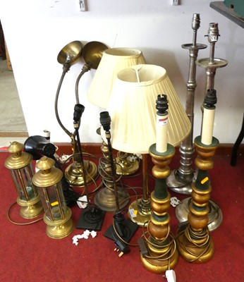 Lot 76 - A collection of table lamps, to include a pair...