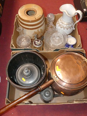 Lot 85 - A collection of items, to include a pewter...