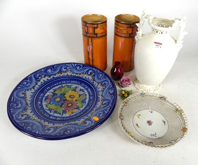 Lot 101 - A Royal Worcester porcelain vase, having a...