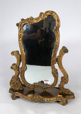 Lot 111 - A 20th century gilt swing framed toiletry...