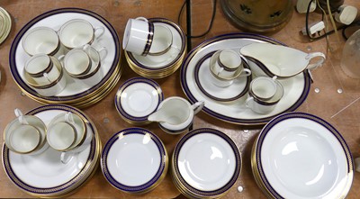 Lot 122 - A collection of Coalport Blue Wheat pattern...