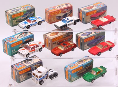 Lot 1819 - Matchbox Superfast 75 series group of 8 to...