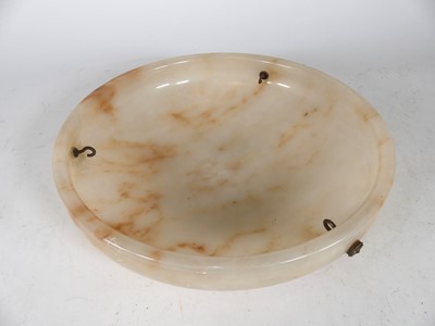 Lot 127 - An early 20th century onyx plafonier, of...